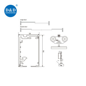 Operador de puerta corredera automática D & D HARDWARE Operador de puerta enrollable de puerta externa de estilo moderno - Product Image 5