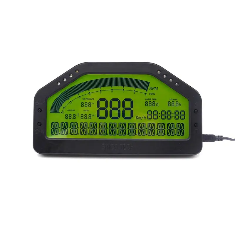 Pantalla LCD para salpicadero de coche, Kit de Sensor de calibre multifunción, diente azul, 904