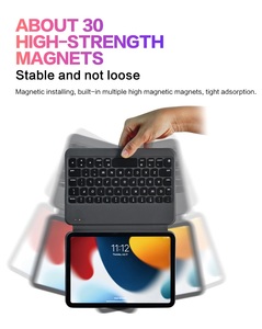 Funda de teclado Accrosoo para iPad 2025, 8,3 pulgadas, iPad Mini, nuevo diseño, plegable, anticaída, delgada, duradera, multifuncional - Product Image 5