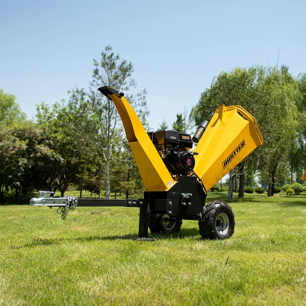 AUSTTER trainabile tipo di rotore a basso consumo di carburante 15 Hp benzina legno trituratore cippatrice per giardino utilizzando