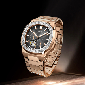 LOBINNI Original Skeleton Typ Multifunktions Herren Roségold Automatische mechanische Uhr - Product Image 3