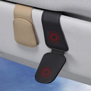 Sáng tạo xe kính clip, sunvisor Kính mát chủ da đậu xe chủ thẻ Kính mát trường hợp lưu trữ từ xe tổ chức - Product Image 4
