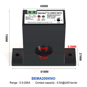 Interruptor de sensor de corriente Ac 0,2-200A Relé de controlador de enlace opcional 240V Transformador de corriente Interruptor de sensor autoalimentado - Product Image 5