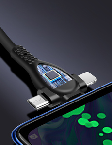 120W 6A USBC急速充電ケーブルTPEデータコードライン3In1マルチUSBタイプCマイクロUSB充電ケーブルiPhone15Android用 - Product Image 4