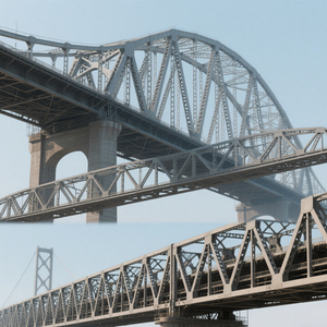 Puente de estructura de acero de rendimiento sísmico fuerte de alta calidad galvanizado a prueba de óxido - Product Image 1