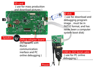 DACAI-Panel LCD de pantalla de 7 pulgadas, módulo de pantalla TFT UART de 800x480 HMI con interfaz USB, nuevo - Product Image 5