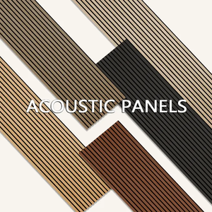 Chất lượng cao tùy chỉnh akupanel tự nhiên khói sồi Veneer kết thúc Acoustic slat gỗ tấm tường bằng gỗ rãnh Bảng điều khiển âm thanh - Product Image 2