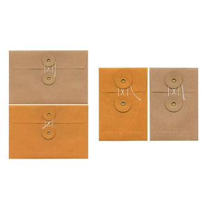 Business Office-Umschlag aus Kraft papier nach Maß mit Knopf verschluss Wasserdichte und tragbare recycelte Materialien - Product Image 3