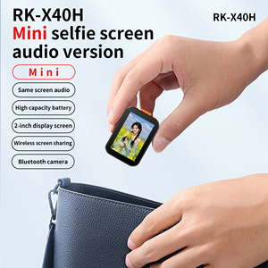 充電式2-in-1 SelfieスクリーンモニターBTカメラリモコンと音声機能付きAppleとAndroidに対応