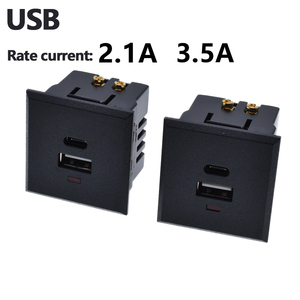 Toma de corriente USB tipo C, 5V, 2.1A, 3.5A, enchufe de pared, toma de corriente de escritorio, carga QC, para teléfono móvil, ordenador portátil - Product Image 2