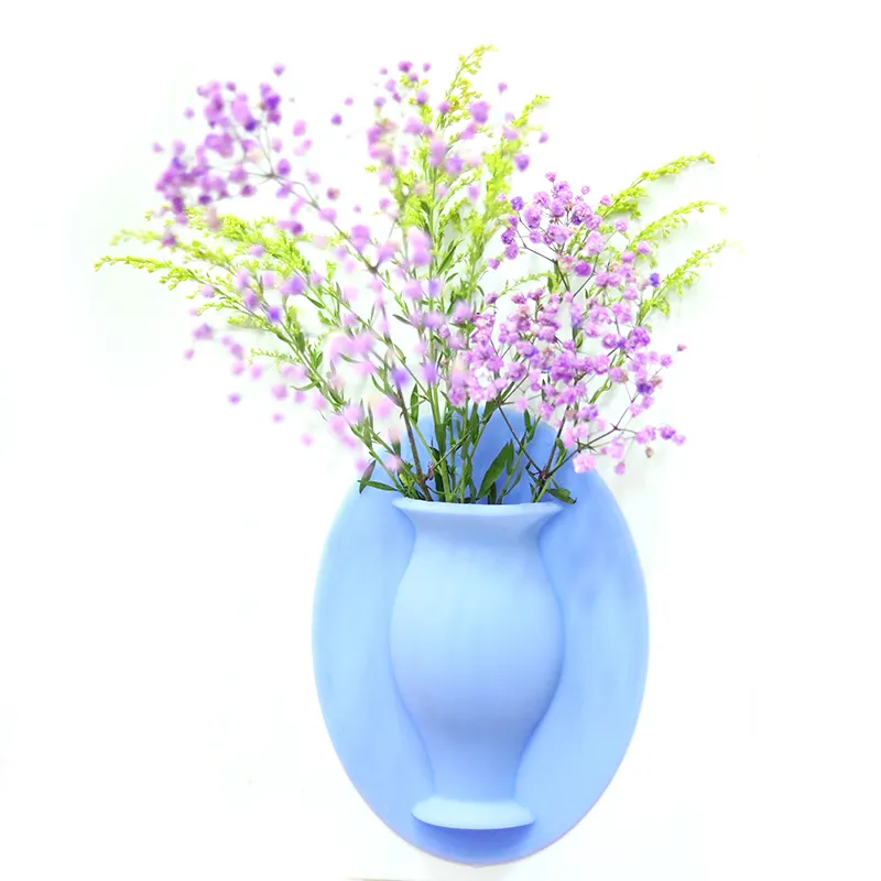 Self-adhesive magic wall hanging silicone vase