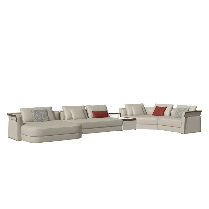 UMUP design originale moderno a forma di L divani componibili per la casa di lusso soggiorno divano in pelle