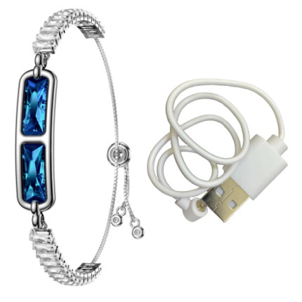 Blue diamond + white diamond chain