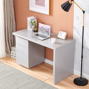 <span class=keywords><strong>Computer</strong></span> tisch mit Stauraum, hölzerner Schreibtisch mit 2 normalen Schubladen und 1 großen Schublade, Home-Office-Schreibtisch