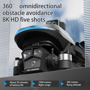 5G WIFI FPV GPS Quadcopter Drone 8KHD çift kameralar dayanıklılık engel kaçınma LED büyük ekran uzaktan RC Drone - Product Image 2