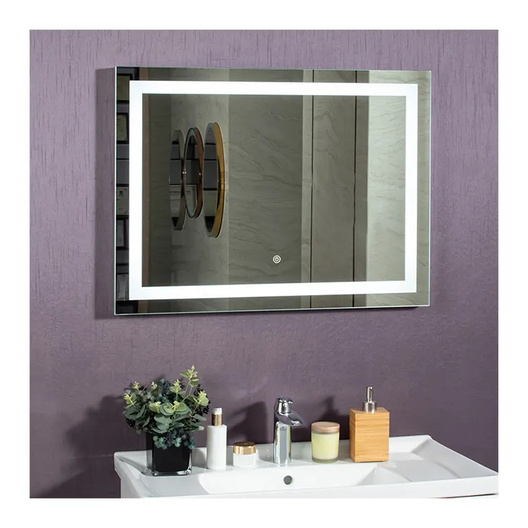 HIXEN 18-5 High-end rectangular wall mirror modern bathroom LED smart bathroom vanity mirror with light