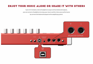Midiplus X4pro Mini 49-<strong>Key</strong> Mid Size Piano USB MIDI <strong>Keyboard</strong> <strong>Controller</strong> Built-in Sound Source with 3.5mm Pedal Jack MIDI Out - Product Image 6