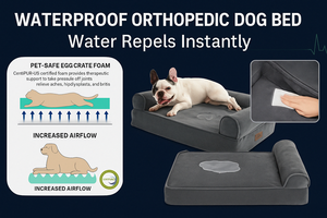 HRV monitör, uyku Tracker, su geçirmez köpük ve küçük orta evcil hayvanlar için ortopedik destek ile akıllı ısıtmalı köpek yatağı - Product Image 5