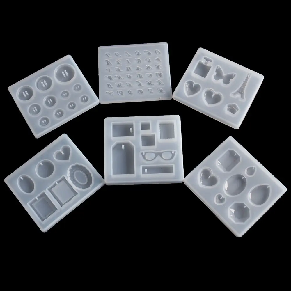 Pendant Craft DIY Transparent UV Resin Liquid Silicone Combination Molds for DIY Making