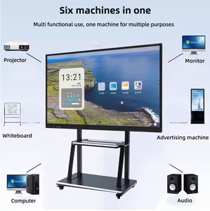 Venta directa de fábrica de máquina todo en uno de conferencia de 100 pulgadas con sistema dual de tableta interactiva inteligente - Product Image 4