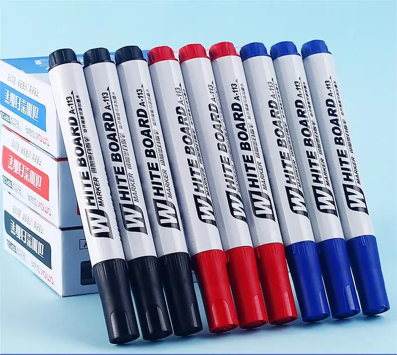 Pizarra borrable Marcadores de tinta de recarga borrables Rojo Azul Negro Tinta Dibujo Rotulador de pizarra recargable