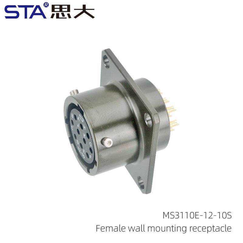 MS3110E-12-10S Receptáculo hembra para montaje en pared