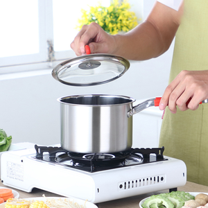 Bán Buôn Tùy Chỉnh Thép Không Gỉ Nấu Ăn Bộ Nồi Không Dính Đồ Nấu Nướng Với Silicone Xử Lý Phẳng Dưới Lò An Toàn - Product Image 5