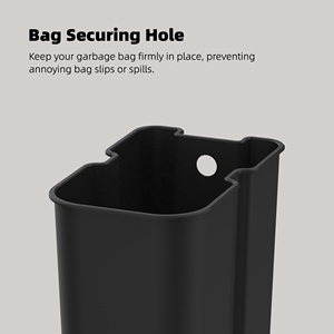 5 lít hình chữ nhật mỏng đạp Thùng rác bin kim loại phòng tắm rác có thể với im lặng đóng nắp - Product Image 5