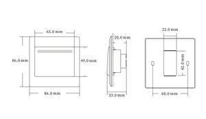 Interruttore a pulsante di rilascio del pulsante di uscita della porta In plastica per sistemi di controllo accessi serratura elettronica della porta incorporata nel muro - Product Image 6
