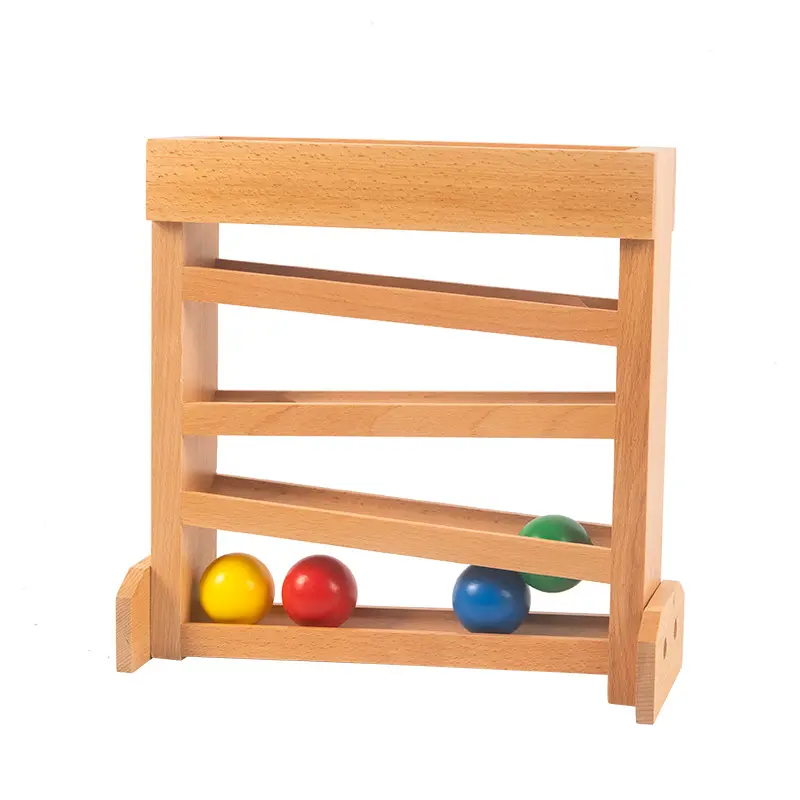 Montessori-rastreador Visual Montessori para Educación Temprana, juguete de bola deslizante para niños de 0 a 3 años