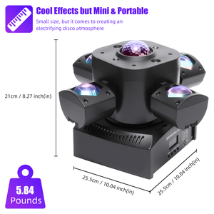 Iluminação de Palco DMX512 Ativada por Som Controle Remoto Auto Run Master Slave 18CH CRI90 Casamento Festa KTV Bar Clube Casa - Product Image 6