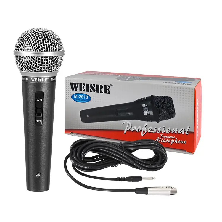Microfone profissional com fio dinâmico, microfones de alta fidelidade k-song que especializam no oem