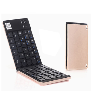 Venta al por mayor precio de fábrica aleación de aluminio inalámbrico Bluetooth teclado plegable Mini portátil F66 teclados para IOS Android Windows - Product Image 2
