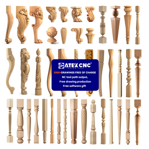 Torno de madera CNC de carga y descarga automática de precio barato de alta calidad para columnas, escalera, bate de béisbol, torno CNC