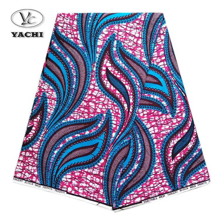 Yachitex nueva moda algodón africano Ankara tela estampada hilo peinado estilo liso para ropa de mujer bolsos cubiertas uso industrial