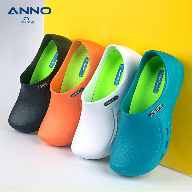 2022 Anno รองเท้าเซฟตี้ทางการแพทย์สำหรับผู้หญิงผู้ชายรองเท้าสครับแบบยืดได้ชุดเครื่องแบบทำงาน EVA รองเท้าทางการแพทย์