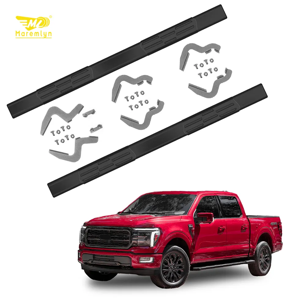 Maremlyn aleación de aluminio Nerf Bar Step Board Runningboard Side Step Estribos para Ford F150 Raptor