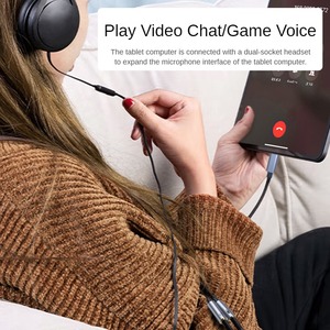 USBC to 3.5mm <strong>Audio</strong> Adapter Dual 3.5mm Female <strong>Audio</strong> Distributor Mobile Phone Universal One Point Two <strong>Audio</strong> Line for Laptop - Product Image 4