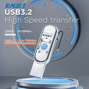 EAGET-unidad Flash de 32GB-128GB tipo C con cifrado de huella dactilar, Memoria Stick de almacenamiento para ordenador portátil y PC - Product Image 4