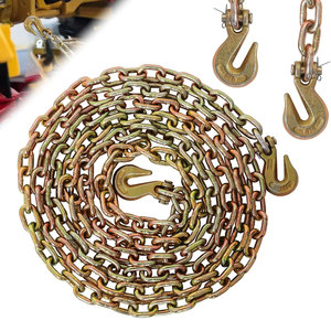 Cadena de remolque de transporte Cadenas de sujeción de carga Cadena de carpeta de hierro de 3/8 "con gancho de agarre de horquilla - Product Image 4