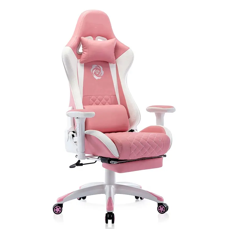 American High Back rosa Gamer Chair Pro eSport ergonomico Racing reclinabile capo Executive sedia per videogiochi per adulti