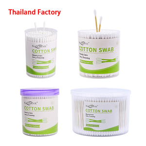 אולטרה-רך 200pcs נייר מקלות <span class=keywords><strong>q</strong></span> טיפים מניפות כותנה ספוגית במבוק עם תיבת אידיאלי עבור שגרות היגיינה יעילה