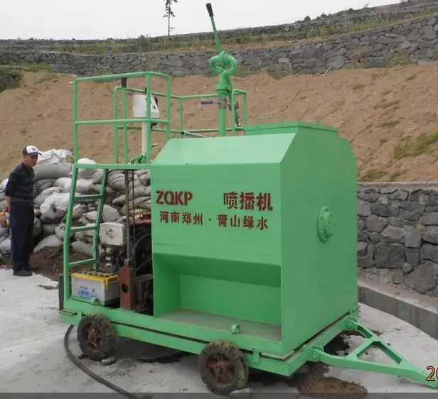 Hidrosiembra de 1000 litros de capacidad, pequeña máquina de siembra de hierba en aerosol, Verde