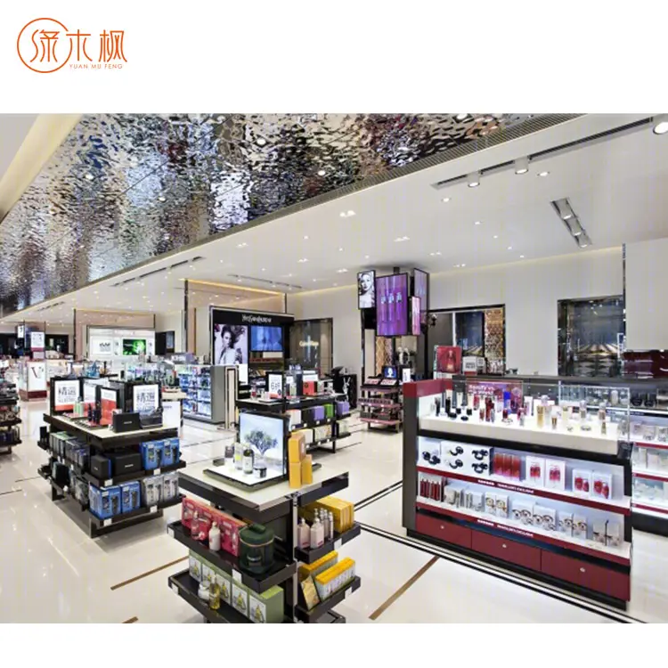 Model New Fully Assembled Versatile Kiosk Beauti Cosmet Square Cabinet Streamline Cosmetic Mall Kiosk