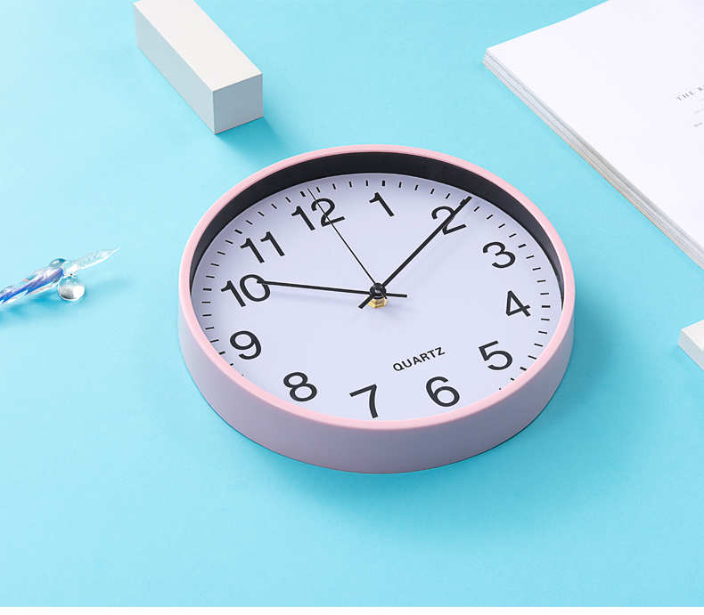 Home Decoration Simple Round Design 12 inch Cheap Plastic Wall Clock