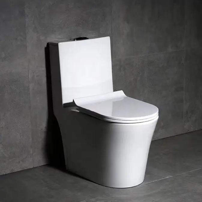 トイレ洗面器セラミックボウルセラミックワンピースデュアルフラッシュ浴室ホームSトラップ