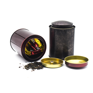 小批量定制厂家直销发货海货供应灰黑酒红茶咖啡豆收纳锡罐 - Product Image 5