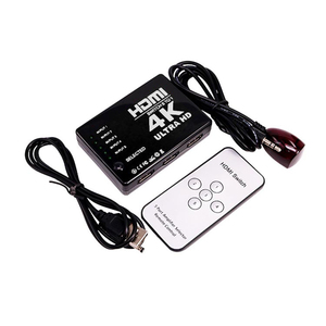 Interruptor inteligente 5 en 1 con 5 puertos HDMI, 5 entradas y 1 salida, Cable HDMI, interruptor de vídeo con Control remoto IR para PS4, Xbox, HDTV