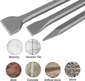Juego de cinceles SDS Max, juego de brocas de hormigón, juego de cinceles de puntas de martillo rotativo, incluye cincel de punto, cincel plano
