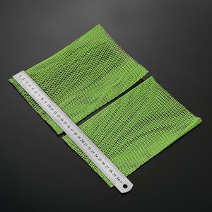 Pochettes en maille de polyester biodégradable de vente chaude pour jouets sacs en maille d'emballage de filet avec service de traitement de coupe de fermeture de perle - Product Image 1